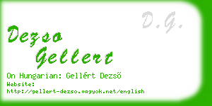 dezso gellert business card