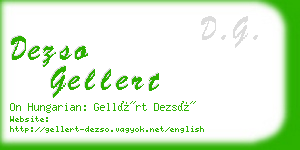 dezso gellert business card